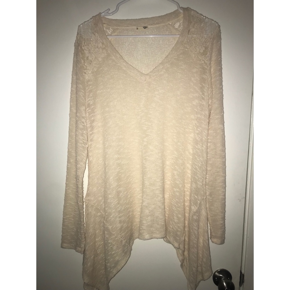 Cream lace sweater